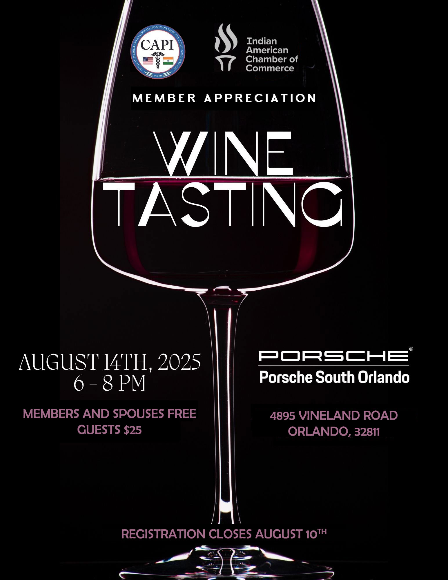 CAPI 2025 MEMBER APPERECIATION WINE TASTING EVENTS